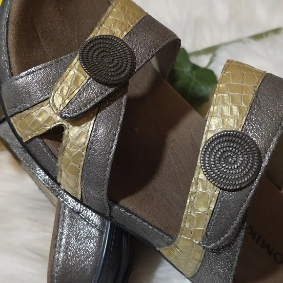 Romika Silver and Gold Leather Comfort Sandals - Picture 7 of 9
